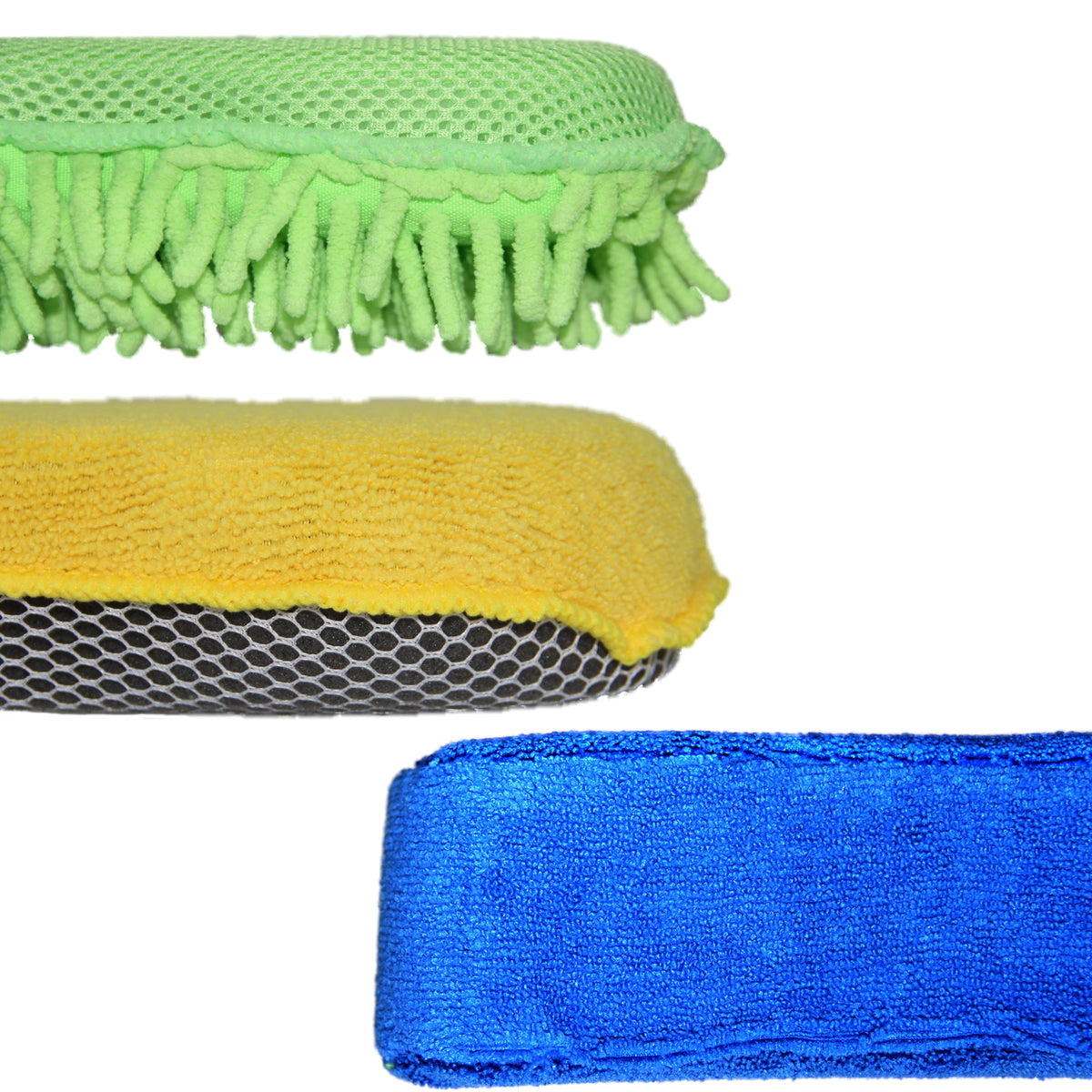 3 Pack Microfiber Sponges 4.5 in. x 9 in. Combo – Polyte