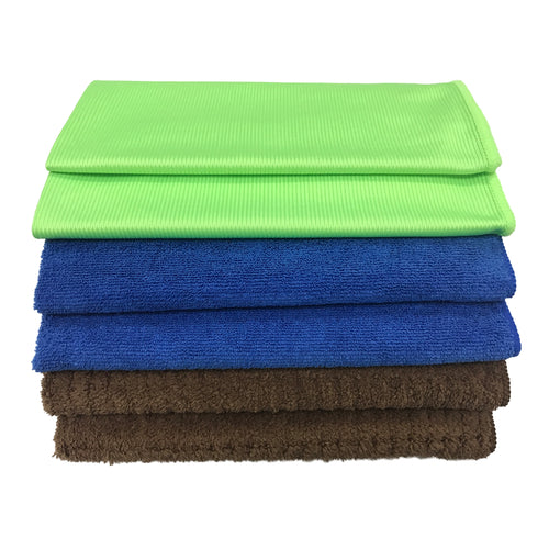 6 Pack Microfiber Towels 16 in. x 24 in. Combo