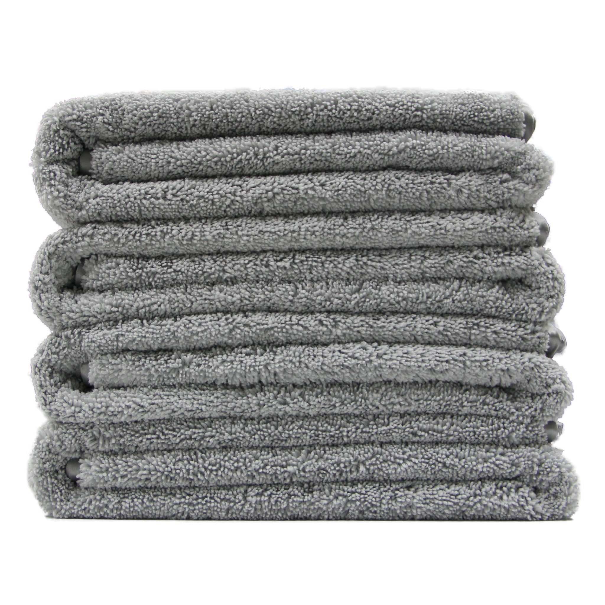 POLYTE Oversize, 60 x 30 in, Quick Dry Lint Free Microfiber Bath Towel Set,  6 Piece (Gray)