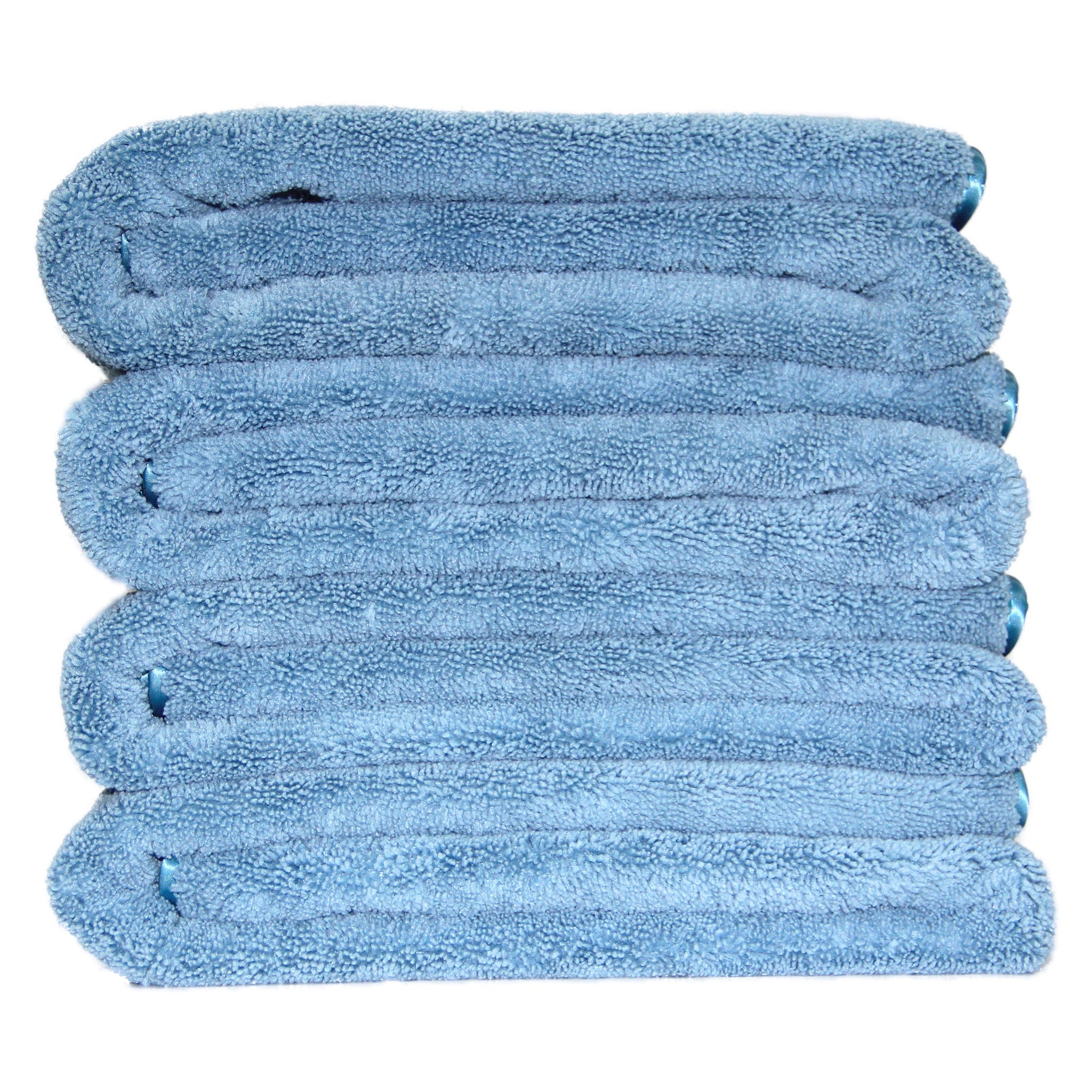 POLYTE Microfiber Quick Dry Lint Free Bath Towel 57 x 30 in Pack of 4 (Blue)